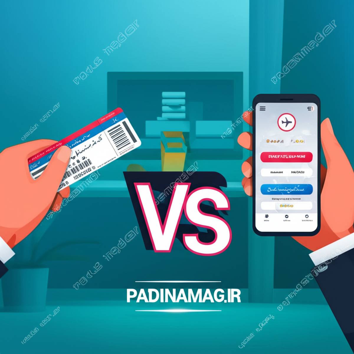 بلیط هواپیما: خرید آنلاین یا حضوری؟ مقایسه 2 روش