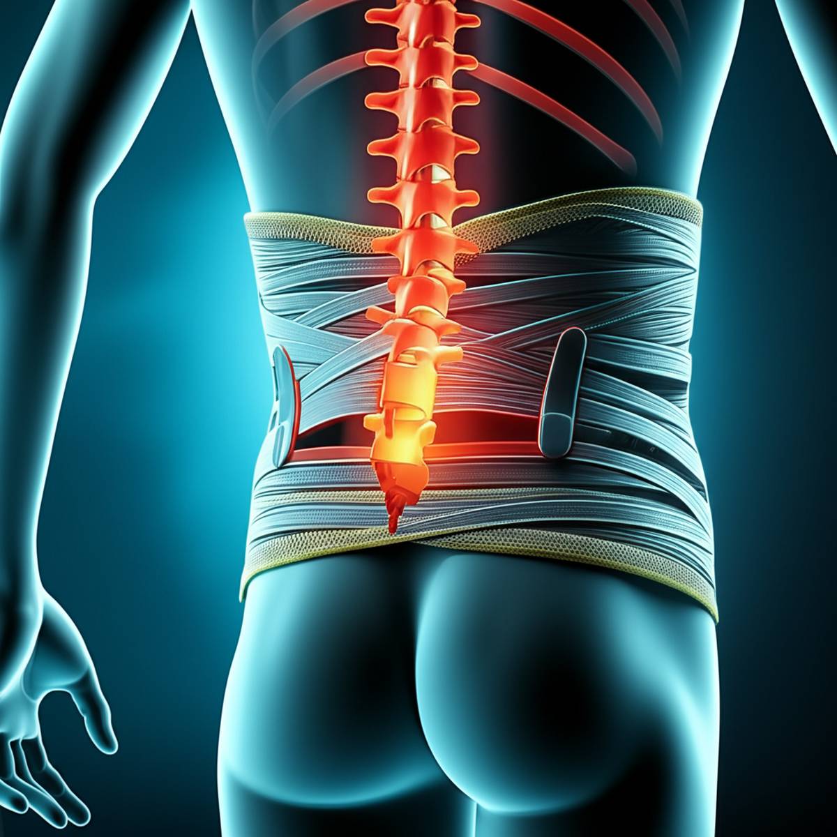 کمربند طبی آتل دار تینور کد A-04 | ویژگی ها و خرید